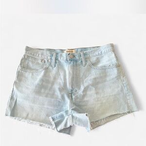 Madewell Faded Light Blue Denim Cutoff Shorts